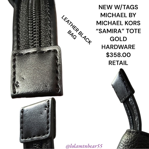 MICHAEL BY MICHAEL KORS “SAMIRA” BLACK LRG TOTE/PURSE BRAND NEW WITH TAGS - Picture 13 of 14